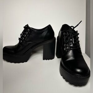 Madden Girl Keeperr Oxford Chunky Heel Lace-Up Women's Shoes size 8.5